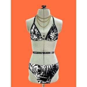 Vintage Abstract Bikini / Vintage Triangle Bikini / Vintage 1980s Bikini